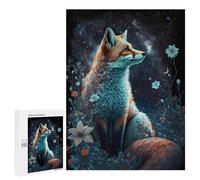 500 PCS Casse-têtes pour Adolescents Magical Fox in Starry Night Casse-têtes pour Adolescents Activités Familiales pour Anniversaire, Noël Et Cadeaux Uniques 500 PCS