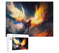 500 PCS Casse-têtes pour Adolescents Phoenix Rising Artistic Firebird Painting Casse-têtes pour Adultes Jeu Pratique Défi Difficile Cadeaux Uniques pour Anniversaire Et Noël 500 PCS