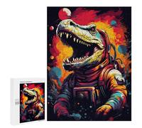 500 PCS Casse-têtes pour Adolescents Space Dinosaur Astronaut Art Print Casse-têtes pour Adolescents Activités Familiales pour Anniversaire, Noël Et Cadeaux Uniques 500 PCS