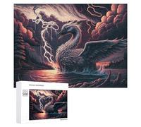 500 PCS Casse-têtes pour Adolescents Thundering Swan Storm Casse-têtes pour Adultes Jeu Pratique Défi Difficile Cadeaux Uniques pour Anniversaire Et Noël 500 PCS