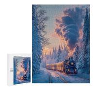 500 PCS Casse-têtes pour Adolescents Winter Wonderland Train Ride Casse-têtes pour Adolescents Activités Familiales pour Anniversaire, Noël Et Cadeaux Uniques 500 PCS