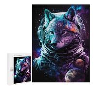 500 PCS Casse-têtes pour Adolescents Wolf Astronaut in Space Casse-têtes pour Adolescents Activités Familiales pour Anniversaire, Noël Et Cadeaux Uniques 500 PCS