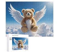 500 PCS Jeux De Puzzle pour Adolescents Angel Teddy Bear Plush Toy Jeux De Puzzle pour Adolescents : Détente, Divertissement Et Humour, Cadeaux Anti-Stress 500 PCS
