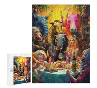 500 PCS Jeux De Puzzle pour Adolescents Animals Celebrating Together Jeux De Puzzle pour Adolescents : Détente, Divertissement Et Humour, Cadeaux Anti-Stress 500 PCS