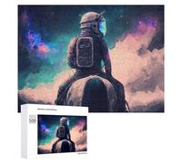 500 PCS Jeux De Puzzle pour Adolescents Astronaut Riding Horse in Space -1 Jeux De Puzzle pour Adolescents : Détente, Divertissement Et Humour, Cadeaux Anti-Stress 500 PCS