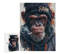 500 PCS Jeux De Puzzle pour Adolescents Chill Monkey with Cigarette -1 Jeux De Puzzle pour Adolescents : Détente, Divertissement Et Humour, Cadeaux Anti-Stress 500 PCS