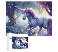 500 PCS Jeux De Puzzle pour Adolescents Enchanted Unicorn Forest Scene Jeux De Puzzle pour Adolescents : Détente, Divertissement Et Humour, Cadeaux Anti-Stress 500 PCS