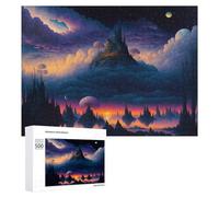 500 PCS Jeux De Puzzle pour Adolescents Fantasy Cloudscape with Castle Jeux De Puzzle pour Adolescents : Détente, Divertissement Et Humour, Cadeaux Anti-Stress 500 PCS