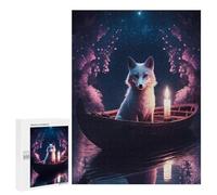 500 PCS Jeux De Puzzle pour Adolescents Fox in A Boat with Candle Jeux De Puzzle pour Adolescents : Détente, Divertissement Et Humour, Cadeaux Anti-Stress 500 PCS