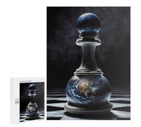 500 PCS Jeux De Puzzle pour Adolescents Global Chess Piece Earth Edition Jeux De Puzzle pour Adolescents : Détente, Divertissement Et Humour, Cadeaux Anti-Stress 500 PCS