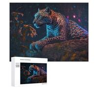 500 PCS Jeux De Puzzle pour Adolescents Leopard in The Night Forest Jeux De Puzzle pour Adolescents : Détente, Divertissement Et Humour, Cadeaux Anti-Stress 500 PCS