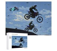 500 PCS Jeux De Puzzle pour Adolescents Sky Racing Motorcycles Soar Above Clouds Jeux De Puzzle pour Adolescents : Détente, Divertissement Et Humour, Cadeaux Anti-Stress 500 PCS