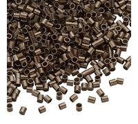 500 Pcs Perles à sertir en cuivre, 1,5 mm / 2,5 mm Perles d'arrêt à sertir Perles d'espacement pour Boucles d'oreilles Colliers Bracelets DIY Création de Bijoux Artisanat