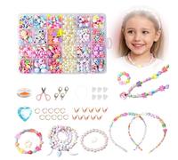 500 Pcs Perles pour Bracelet Enfant, Kit DIY Créatif 24 Types, Coffret de Bijoux Colorés pour Filles 5-14 Ans, Idéal pour Activités Manuelles, Anniversaires et Cadeaux
