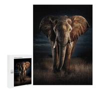 500 PCS Puzzle African Elephant in Grassland Puzzle pour Adolescents Course De Vitesse Manuelle Liste De Souhaits avec Le Père Noël Jouets Jeux Éducatifs 500 PCS