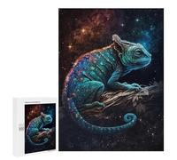 500 PCS Puzzle Cosmic Chameleon in Space Puzzle pour Adolescents Course De Vitesse Manuelle Liste De Souhaits avec Le Père Noël Jouets Jeux Éducatifs 500 PCS