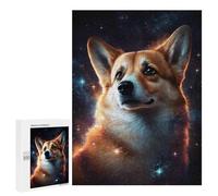 500 PCS Puzzle Cosmic Corgi Portrait-8 Puzzle pour Adolescents Course De Vitesse Manuelle Liste De Souhaits avec Le Père Noël Jouets Jeux Éducatifs 500 PCS