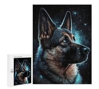 500 PCS Puzzle Galactic Guardian German Shepherd Art Print -2 Puzzles pour Adultes : des Cadeaux Amusants pour Toute La Famille, Parents Et Enfants 500 PCS