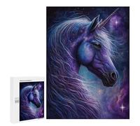 500 PCS Puzzle Galactic Unicorn Fantasy Art Print -5 Puzzle pour Adolescents Course De Vitesse Manuelle Liste De Souhaits avec Le Père Noël Jouets Jeux Éducatifs 500 PCS