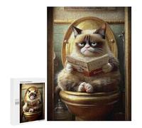 500 PCS Puzzle Grumpy Cat Reading Book-3 Puzzle pour Adolescents Course De Vitesse Manuelle Liste De Souhaits avec Le Père Noël Jouets Jeux Éducatifs 500 PCS
