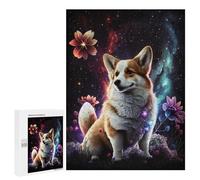 500 PCS Puzzle Magical Corgi in Space Puzzle pour Adolescents Course De Vitesse Manuelle Liste De Souhaits avec Le Père Noël Jouets Jeux Éducatifs 500 PCS
