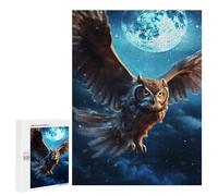 500 PCS Puzzle Moonlit Owl Flight Puzzle pour Adolescents Course De Vitesse Manuelle Liste De Souhaits avec Le Père Noël Jouets Jeux Éducatifs 500 PCS