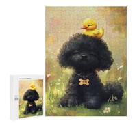 500 PCS Puzzle pour Adolescents Adorable Poodle with Yellow Duck Puzzles pour Adultes - Défi Difficile - Activités Amusantes À La Maison pour Les Jeux 500 PCS