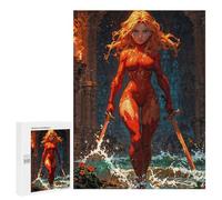 500 PCS Puzzle pour Adolescents Agrias Oaks Face of Flames Puzzles pour Adultes Jeu Manuel Assemblage De Motifs Cadeaux Uniques pour Anniversaire Et Noël 500 PCS