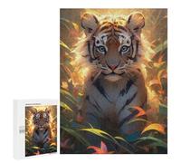 500 PCS Puzzle pour Adolescents Amazon Jungle Tiger Portrait Puzzles pour Adultes - Défi Difficile - Activités Amusantes À La Maison pour Les Jeux 500 PCS