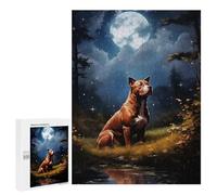 500 PCS Puzzle pour Adolescents American Pit Bull Terrier Puzzles pour Adultes - Jeu Familial - Une Œuvre d'art - Cadeaux Uniques pour Un Anniversaire Ou Noël 500 PCS