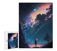 500 PCS Puzzle pour Adolescents Anime Chaos Galaxy Night Puzzle pour Adultes Jeux Amusants Décoration Intérieure Activités Amusantes À La Maison, 500 PCS