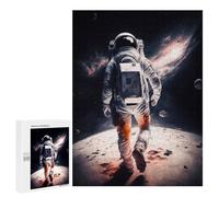 500 PCS Puzzle pour Adolescents Astronaut in Outer Space Jeu De Puzzle pour Adultes, Casse-tête, Cadeau d'anniversaire, Défi Éducatif 500 PCS