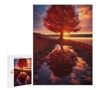 500 PCS Puzzle pour Adolescents Autumn Sunset Reflections Puzzles pour Adultes - Défi Difficile - Activités Amusantes À La Maison pour Les Jeux 500 PCS