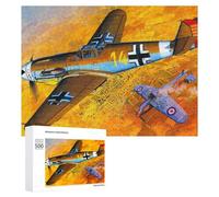 500 PCS Puzzle pour Adolescents Bf109 F4 Trop Luftwaffe Puzzle pour Adultes : Jeu De Réflexion Et De Rapidité, Défi À Relever 500 PCS