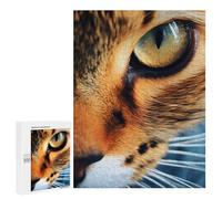 500 PCS Puzzle pour Adolescents Cat Eye Close Up Puzzles pour Adultes Jeu Manuel Assemblage De Motifs Cadeaux Uniques pour Anniversaire Et Noël 500 PCS