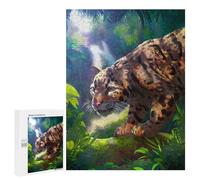 500 PCS Puzzle pour Adolescents Clouded Leopard in Jungle Puzzle Adulte, Jouet, Décoration Murale, Course De Vitesse Manuelle, Cadeaux Uniques pour Anniversaire Et Noël 500 PCS