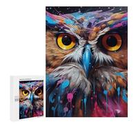 500 PCS Puzzle pour Adolescents Colorful Abstract Owl Art-17 Puzzles pour Adolescents, Jouets Anti-Stress, Passe-Temps, Défi Éducatif