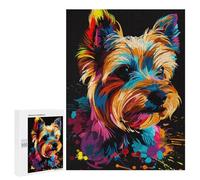 500 PCS Puzzle pour Adolescents Colorful Yorkshire Terrier Art Print-1 Puzzles pour Adultes : Analyse Et Logique. Chaque Pièce Est Unique - Casse-têtes pour Toute La Famille 500 PCS