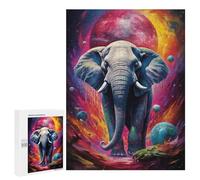 500 PCS Puzzle pour Adolescents Cosmic Elephant Journey Puzzles pour Adultes : Analyse Et Logique. Chaque Pièce Est Unique - Casse-têtes pour Toute La Famille 500 PCS
