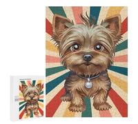 500 PCS Puzzle pour Adolescents Cute Yorkshire Terrier Dog Puzzle Adulte, Jouet, Décoration Murale, Course De Vitesse Manuelle, Cadeaux Uniques pour Anniversaire Et Noël 500 PCS