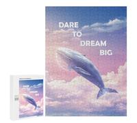 500 PCS Puzzle pour Adolescents Dare to Dream Big Puzzle Adulte, Jouet, Décoration Murale, Course De Vitesse Manuelle, Cadeaux Uniques pour Anniversaire Et Noël 500 PCS