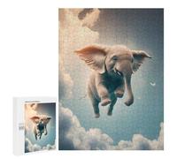500 PCS Puzzle pour Adolescents Elephant Flying Animal Puzzles pour Adultes Jeu Manuel Assemblage De Motifs Cadeaux Uniques pour Anniversaire Et Noël 500 PCS