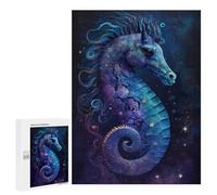 500 PCS Puzzle pour Adolescents Fantasy Cosmic Seahorse Art Print Puzzles pour Adultes : Analyse Et Logique. Chaque Pièce Est Unique - Casse-têtes pour Toute La Famille 500 PCS