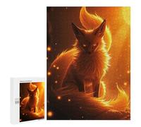500 PCS Puzzle pour Adolescents Fiery Fox Portrait Puzzle pour Adultes - Jeux De Détente - Assemblage De Motifs - Cadeaux Uniques pour Anniversaire Et Noël 500 PCS
