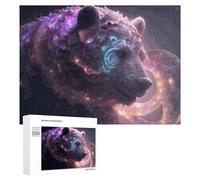 500 PCS Puzzle pour Adolescents Galactic Elephant A Cosmic Fusion of Nature and Technology Puzzles pour Adolescents, Jouets Anti-Stress, Passe-Temps, Défi Éducatif