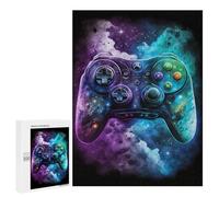 500 PCS Puzzle pour Adolescents Galactic Gaming Controller Art Print Puzzles pour Adultes Jeux Familiaux Amusants Et Humoristiques, Difficiles Et Stimulants 500 PCS