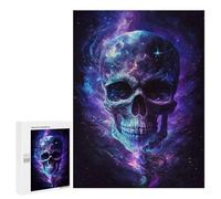 500 PCS Puzzle pour Adolescents Galactic Skull Artwork Puzzles pour Adultes : Analyse Et Logique. Chaque Pièce Est Unique - Casse-têtes pour Toute La Famille 500 PCS