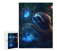 500 PCS Puzzle pour Adolescents Glowing Butterfly Sloth Puzzles pour Adultes Jeu Manuel Assemblage De Motifs Cadeaux Uniques pour Anniversaire Et Noël 500 PCS