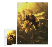 500 PCS Puzzle pour Adolescents Golden Bee on Flower Puzzles pour Adultes : Analyse Et Logique. Chaque Pièce Est Unique - Casse-têtes pour Toute La Famille 500 PCS