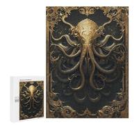 500 PCS Puzzle pour Adolescents Golden Cthulhu Art Deco Puzzles pour Adultes Jouets Anti-Stress Cadeaux pour Femmes Défi À Compléter 500 PCS